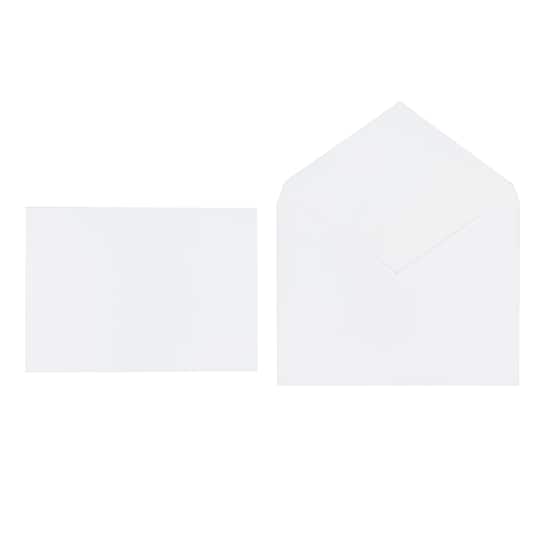 24 Packs: 25 ct. (600 total) White Cards &#x26; Envelopes by Recollections&#x2122;, 4&#x22; x 5.5&#x22;